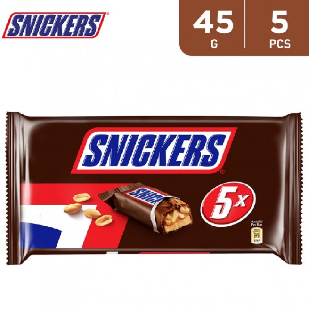 SNICKERS CHOCOLATE 5 X 45GM 