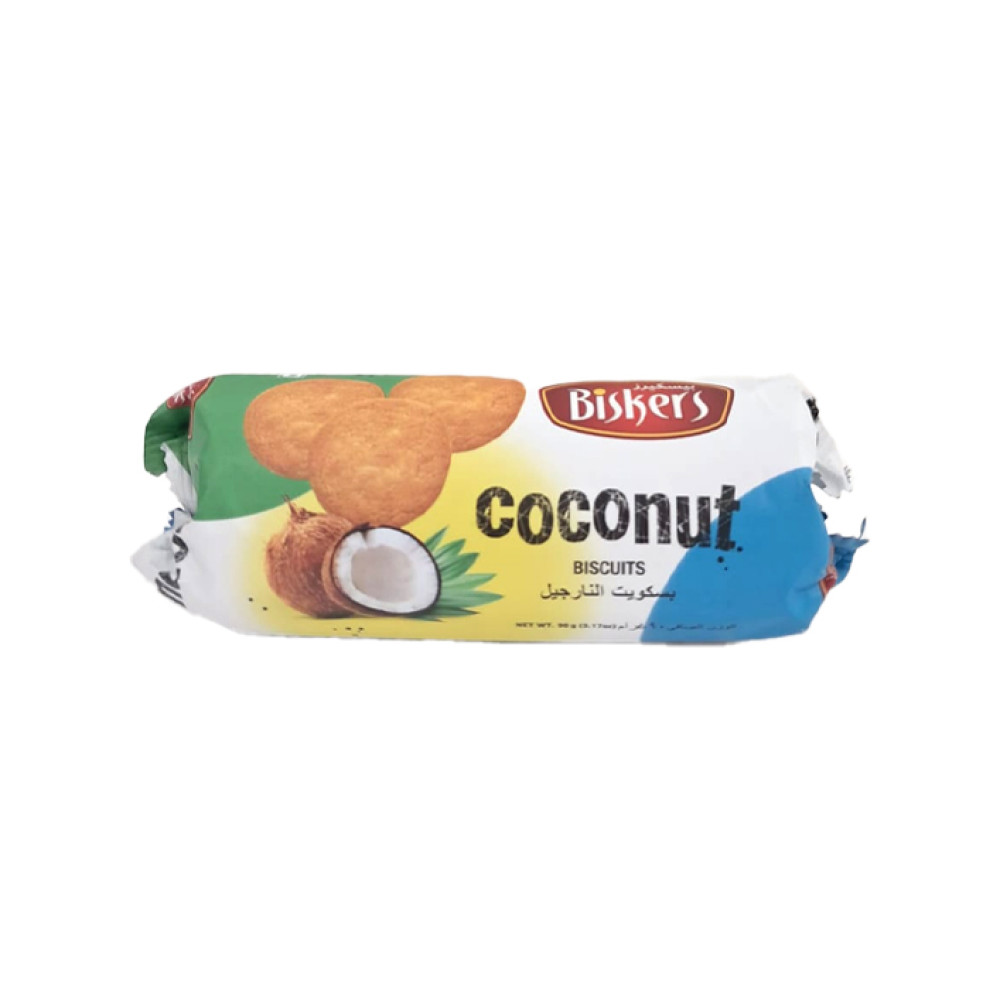 BISKERS COCONUT CRUNCHY BISCUITS 90 GM