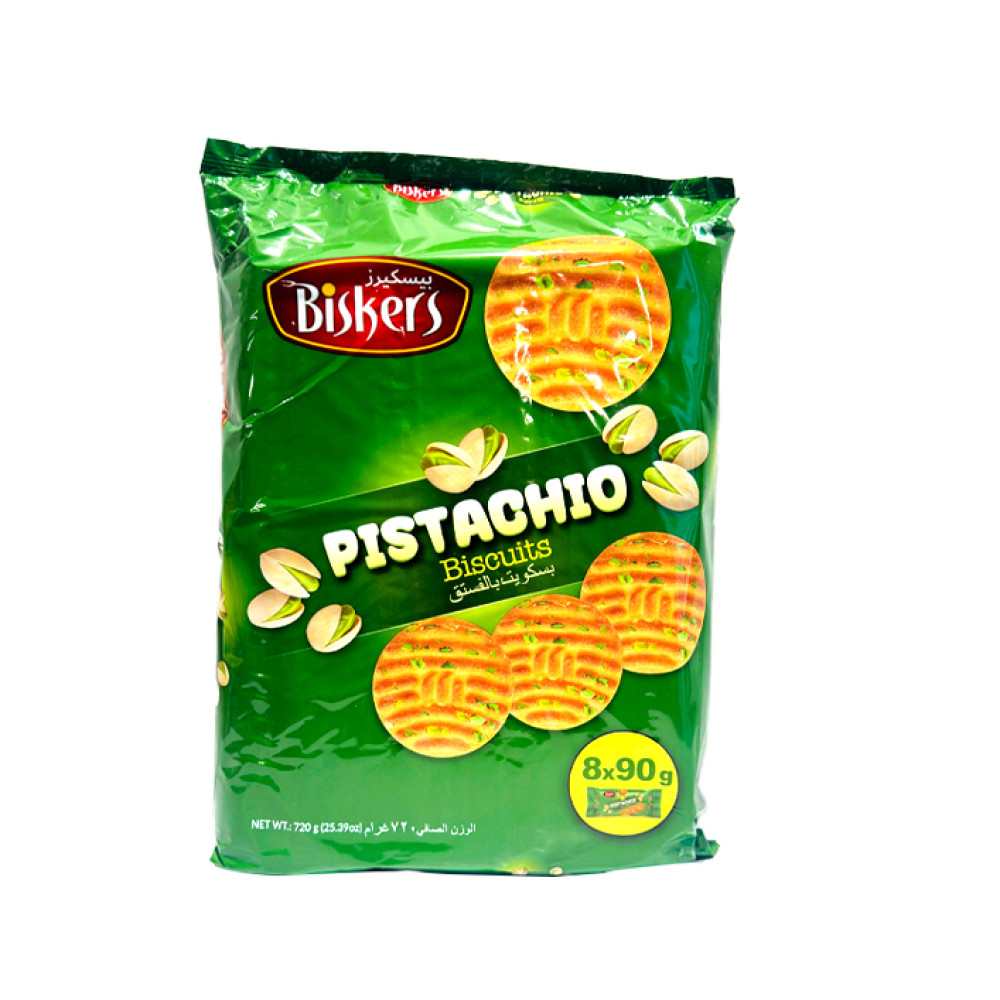 BISKERS PISTACHIO BISCUITS 90 GM