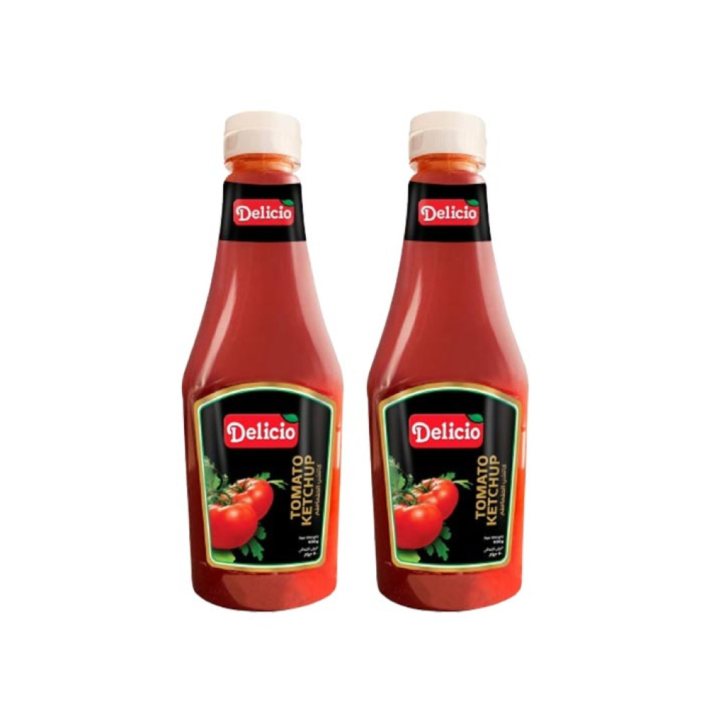 DELICIO TOMATO KETCHUP PLASTIC 2 X 500 GM