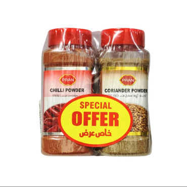 PRAN CHILLY POWDER 225GM+CORIANDER POWDER 180GM