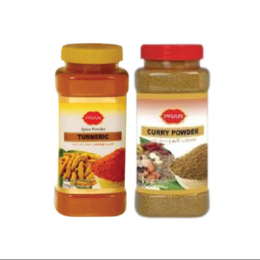 PRAN TURMERIC POWDER 225GM+CURRY POWDER 225GM