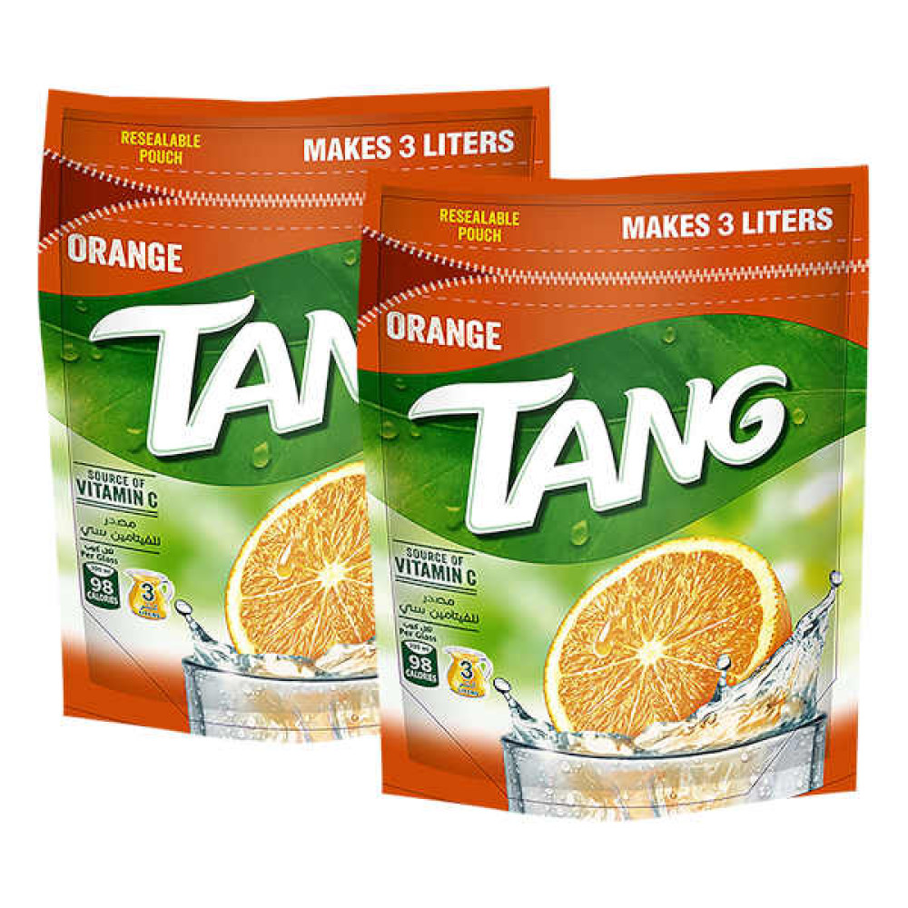TANG INSTANT FRUIT DRINK POWDER ORANGE 2 X 375GM 