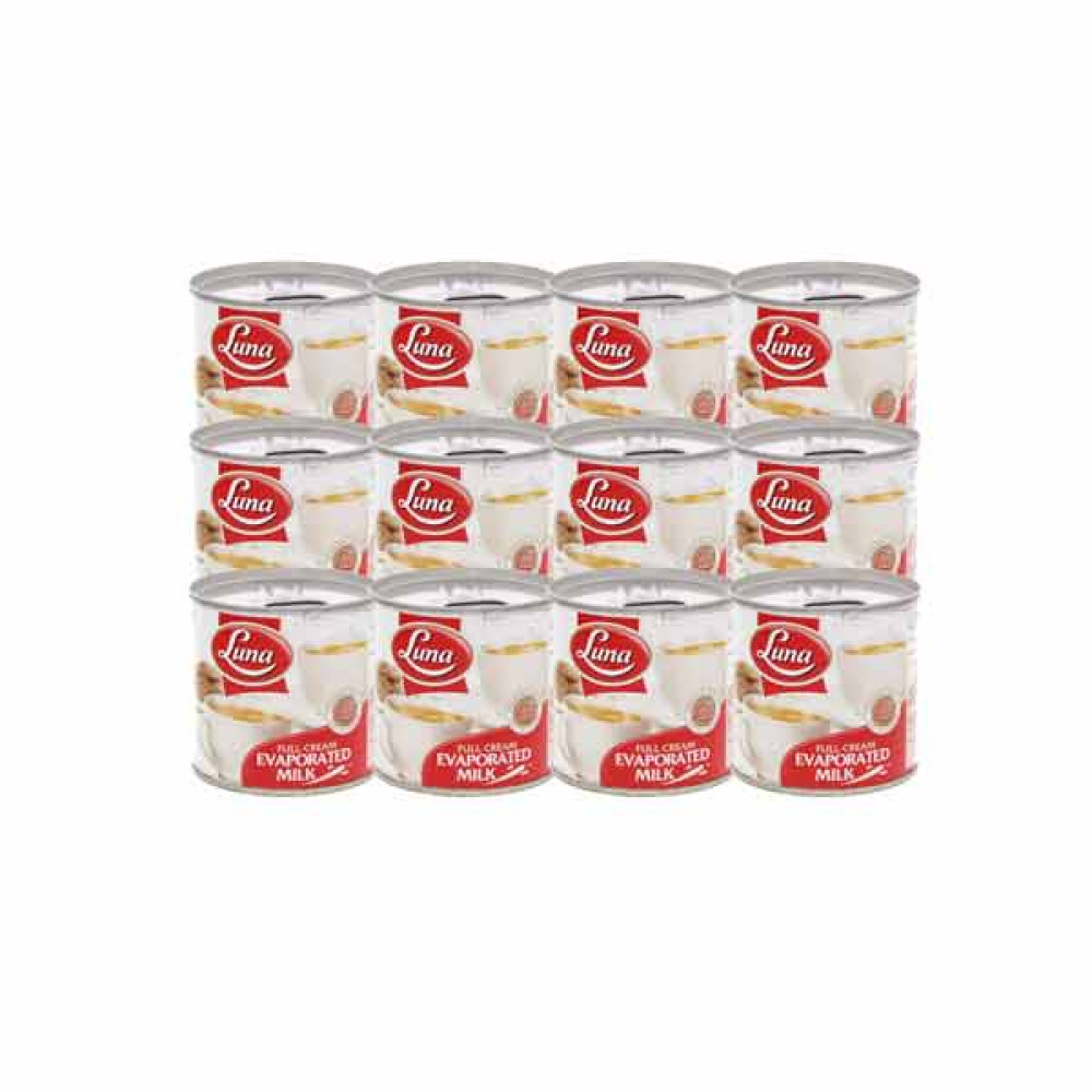 LUNA FULL CREAM EVAPORATED MILK 12 X 170GM 