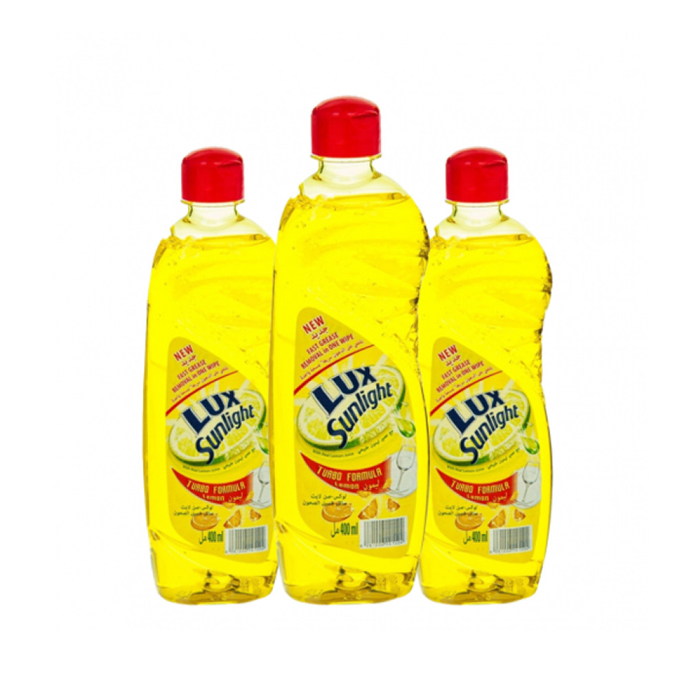 LUX SUNLIGHT LEMON DISH WASH 3S*400ML@SP
