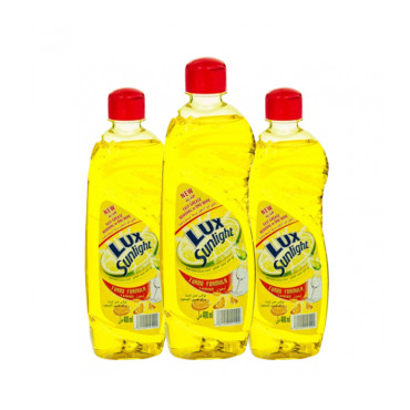LUX SUNLIGHT LEMON DISH WASH 3S*400ML@SP