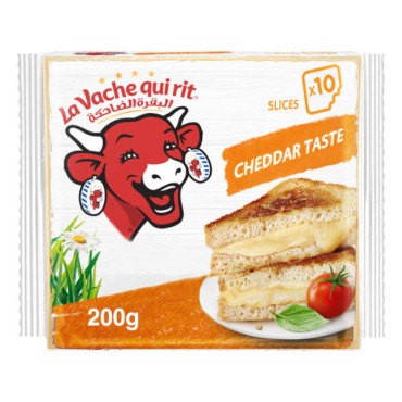 LA VACHE QUIRIT 10 CHEESE SLICES CHEDDAR 200GM 