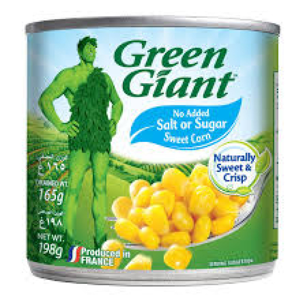 GREEN GIANT SALT AND SUGAR SWEET CORN 198GM
