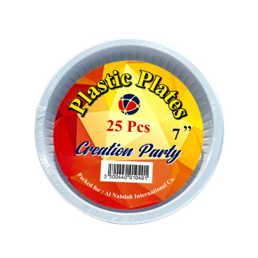 AL NAHDHA PLASTIC PLATE 7  25 PCS
