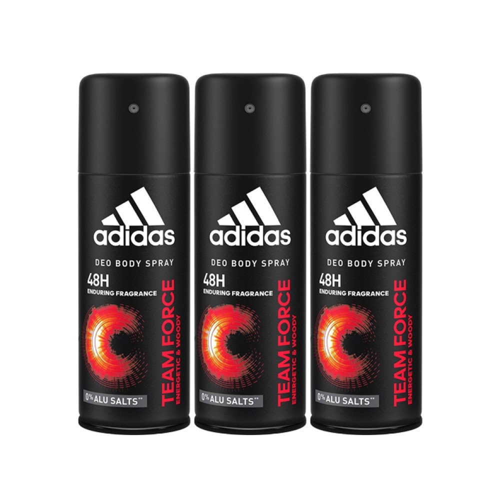 ADIDAS BODY SPRAY 48H TEAM FORCE 3X150ML