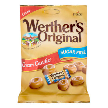 WERTHERS ORIGINAL CREAM CANDIES SUGAR FREE 70GM 