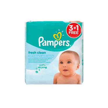 PAMPERS BABY WIPES REFILLS SENSITIVE 64S 3+1