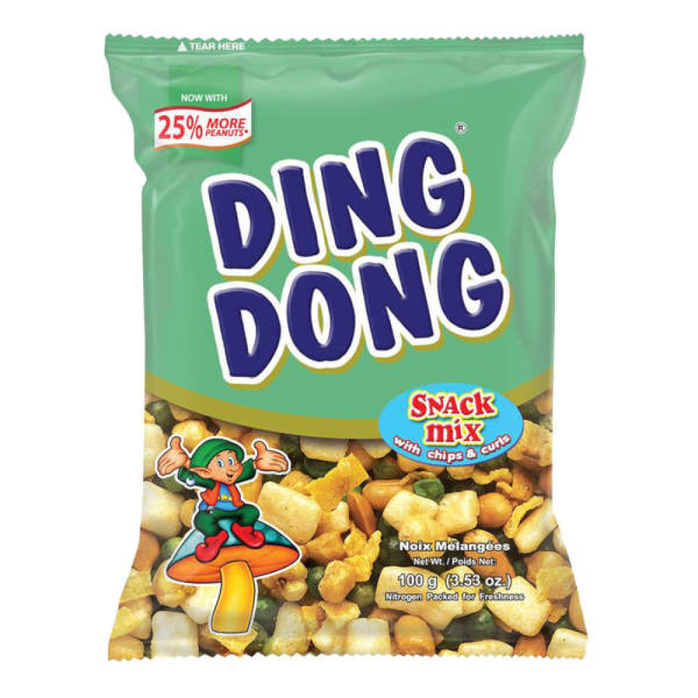 DING DONG SNACK MIX WITH CHIPS & CURLS 100GM 