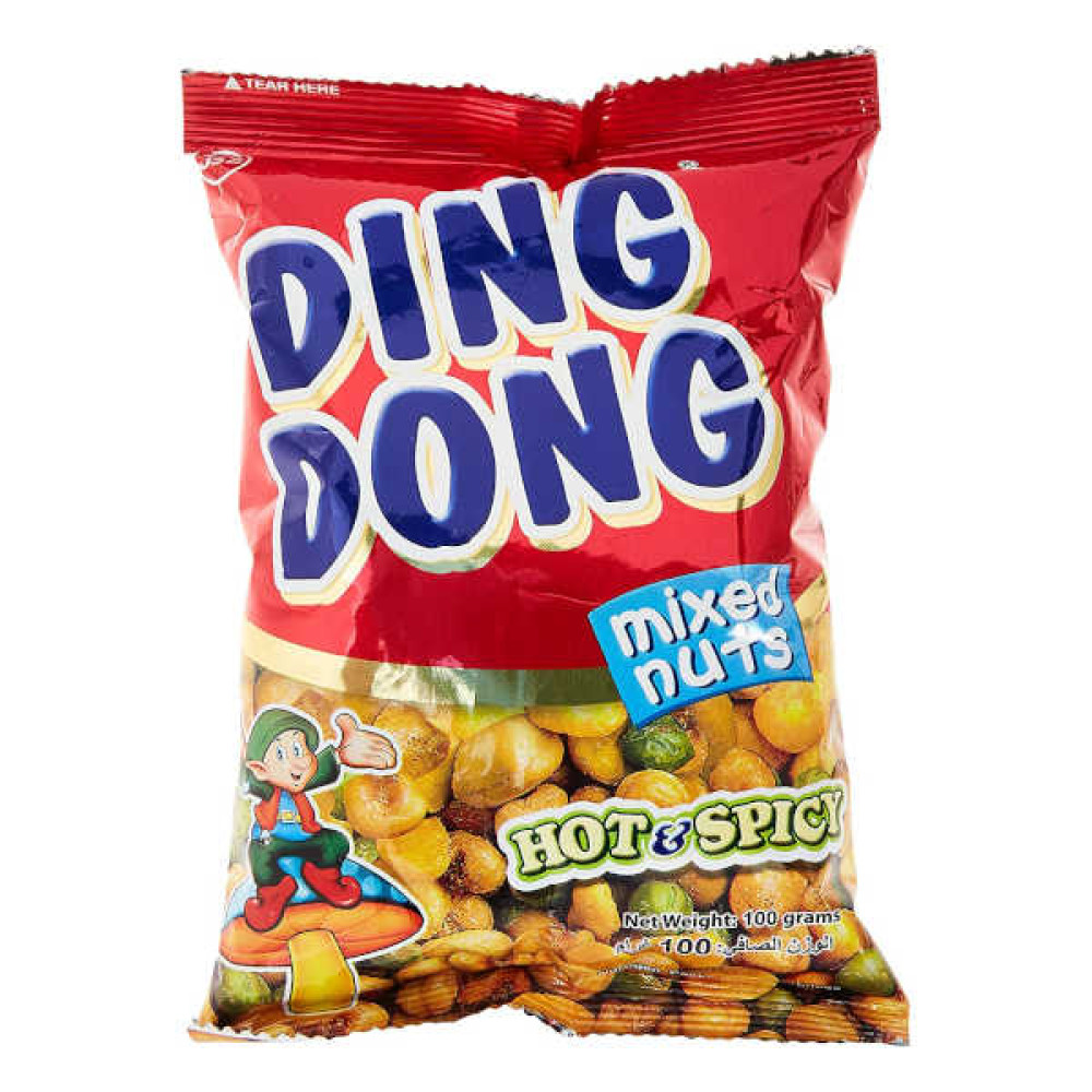 DING DONG MIXED NUTS HOT & SPICY 100GM 