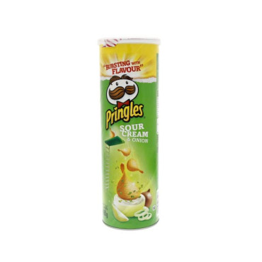 PRINGLES POTATO CRISPS SOUR CREAM & ONION 165GM 