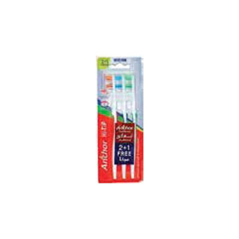 ANCHOR HI-TIP MEDIUM TOOTH BRUSH 2+1 FREE 