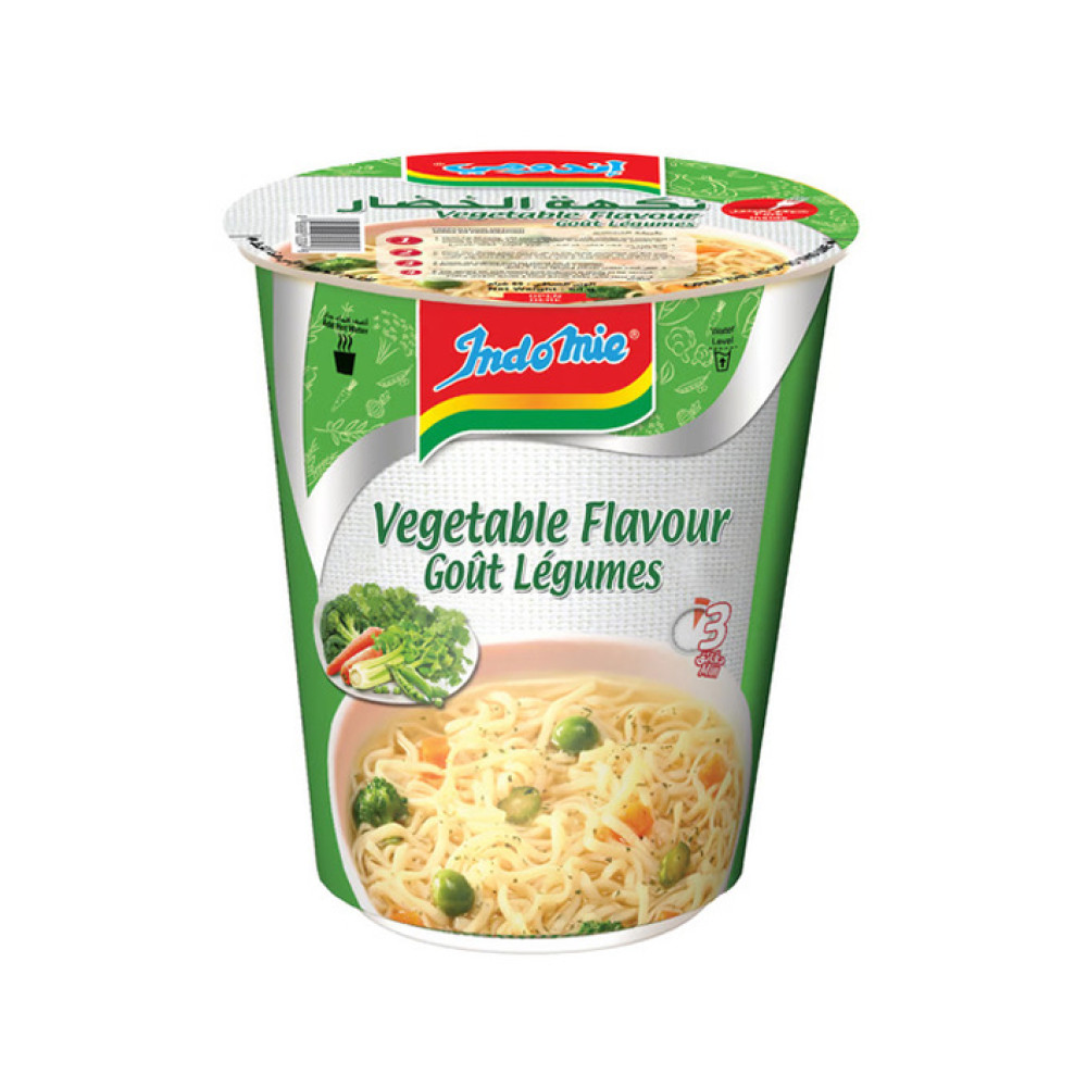 INDOMIE CUP NOODLES VEGETABLE FLAVOUR 62GM NEW
