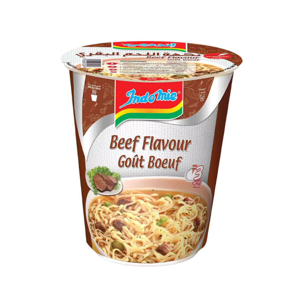 INDOMIE CUP NOODLES BEEF FLAVOUR 62GM NEW
