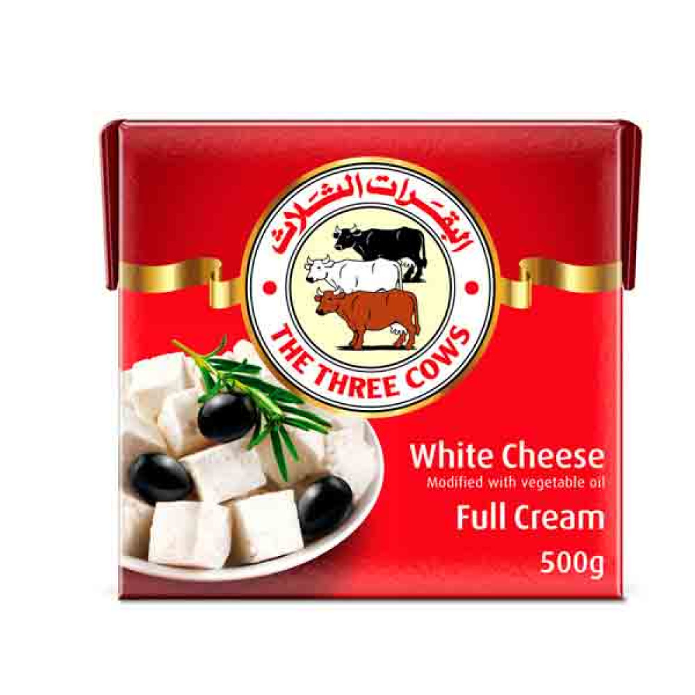 THE THREE COWS WHITE CHEESE FULL CREAM 500GM 