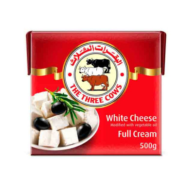 THE THREE COWS WHITE CHEESE FULL CREAM 500GM 