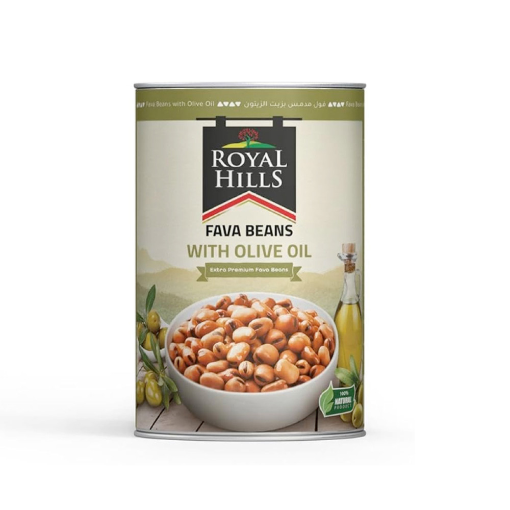 ROYAL HILLS FAVA BEANS WITH OLIVE OIL 400 GM