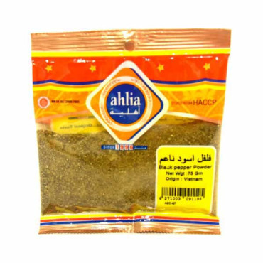 AHLIA BLACK PEPPER POWDER 75GM 