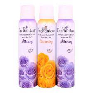 ENCHANTEUR BODY MIST ASSTD 75ML 2+1 FREE
