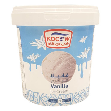 KDCOW ICE CREAM VANILLA 1LTR 