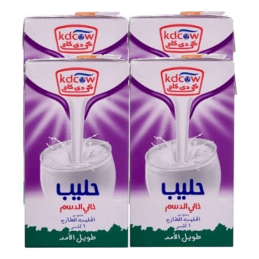 KD COW SKIMMED MILK LONG LIFE 4 X 1LTR 