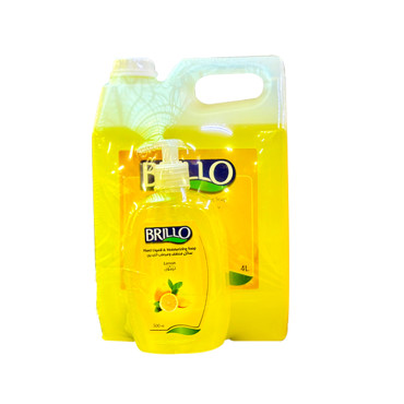 BRILLO LIQUID HAND WASH 4LTR + 500ML