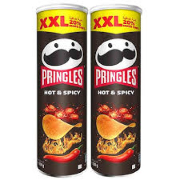 PRINGLES HOT & SPICY 2X200GM + SHAHID FREE