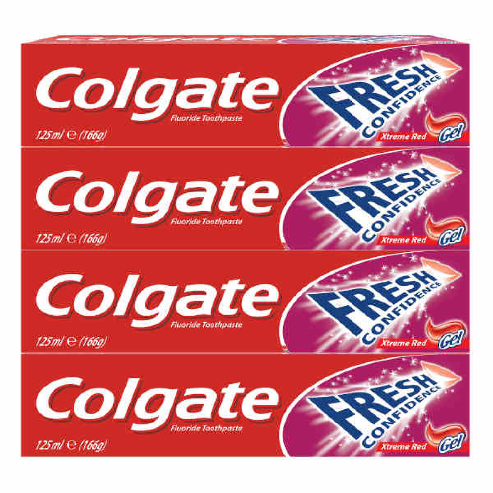 COLGATE TOOTHPASTE FRESH CONFIDENCE 125ML 3+1 FREE 