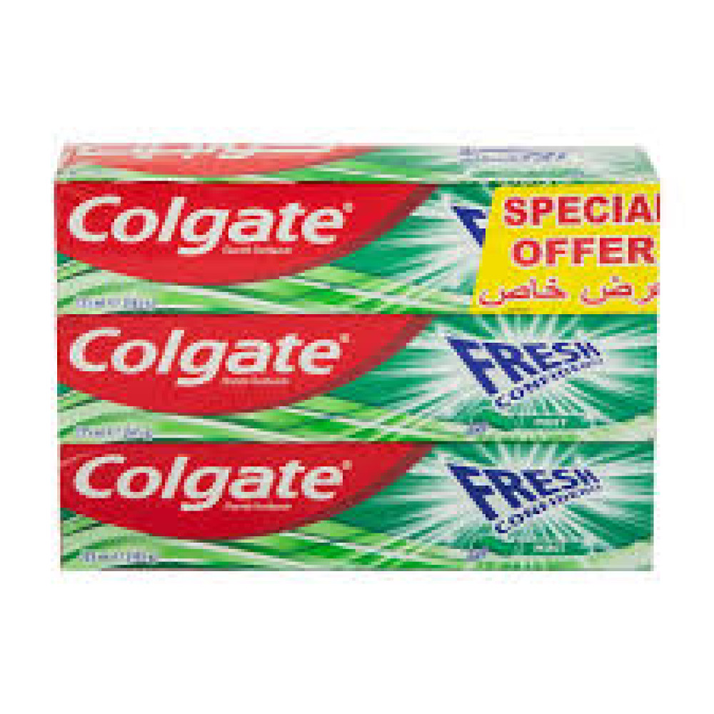 COLGATE TOOTHPASTE FRESH CONFIDENCE GREEN 3 X 125M