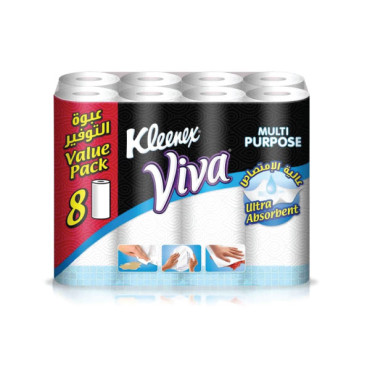 KLEENEX VIVA MULTI PURPOSE PAPER ROLL 8 PCS 