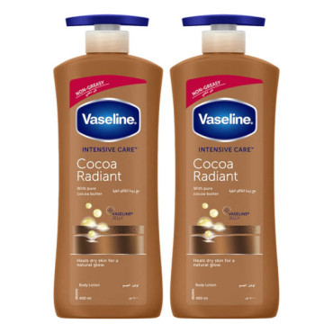 VASELINE BODY LOTION COCOA RADIANT 2 X 400ML 