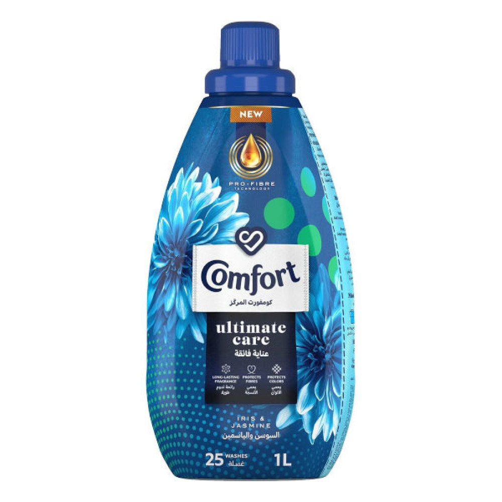 COMFORT ULTIMATE CARE FABRIC SOFTENER IRIS & JASMINE 1LTR 