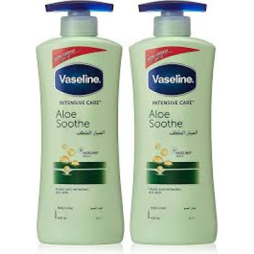 VASELINE LOTION ALOE SOOTHE 2X400ML