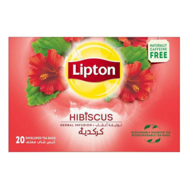 LIPTON HERBAL INFUSION HIBISCUS TEA BAGS 20'S 