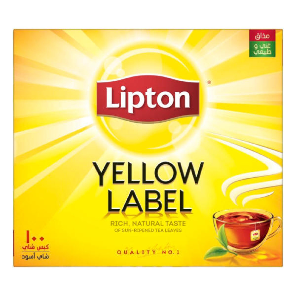 LIPTON YELLOW LAEBL TEA BAGS REGULAR 100S 