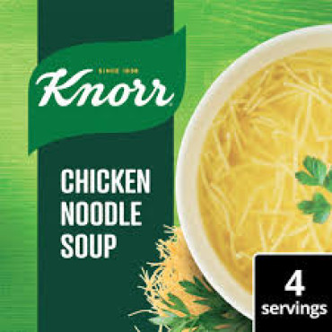 KNORR CHICKEN SOUP NOODLES 4X 60GM+POT FREE