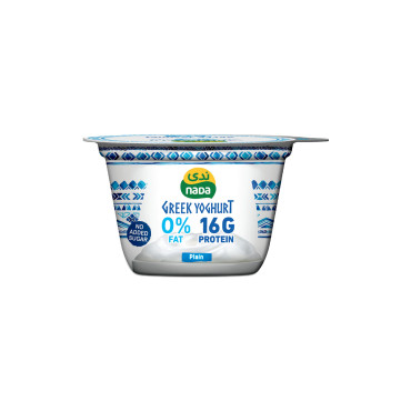 NADA GREEK ZERO FAT PLAIN YOGHURT 160GM