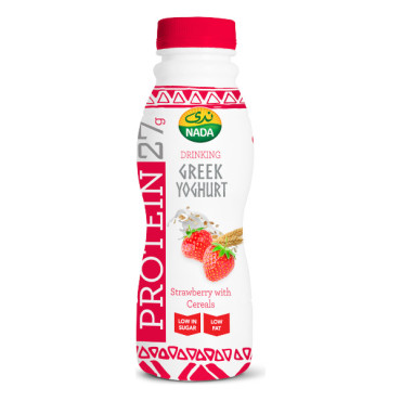 NADA DRINKING GREEK YOGHURT STRAWBERRY WITH CEREALS 330ML 