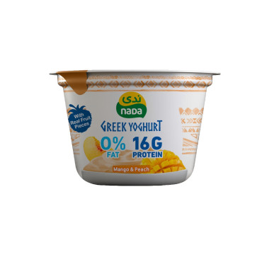 NADA GREEK MANGO AND PEACH ZERO FAT YOGURT 160 GM