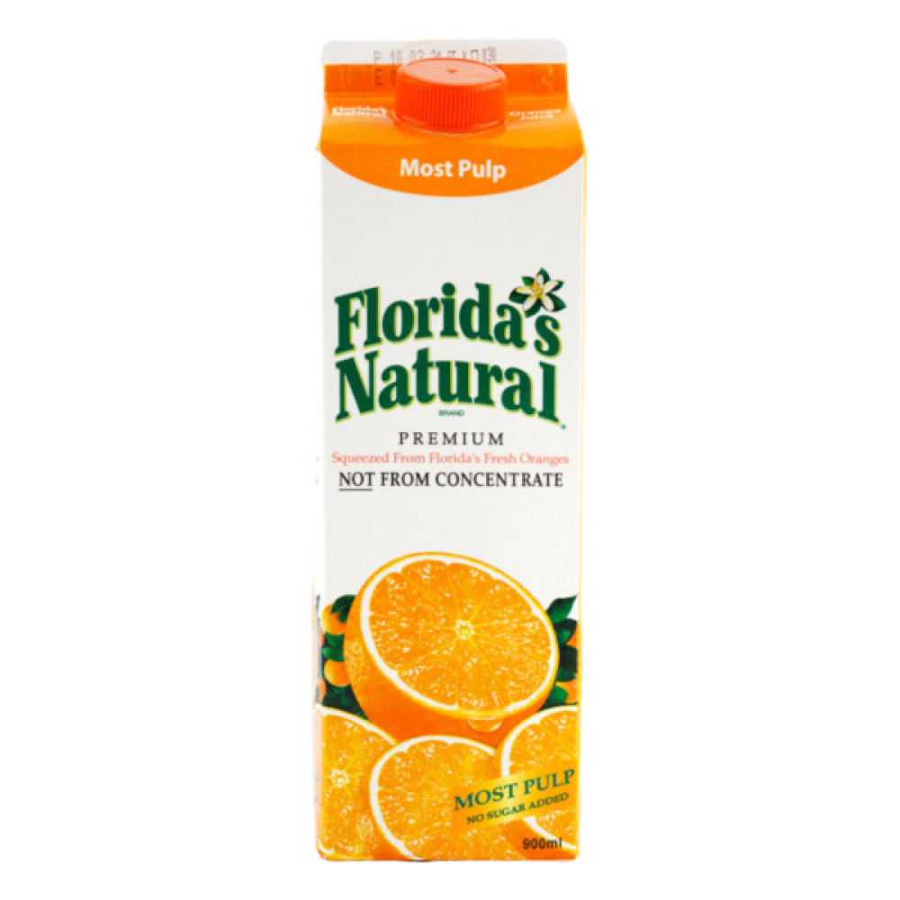 FLORIDA'S NATURAL ORANGE JUICE MOST PULP 900ML 