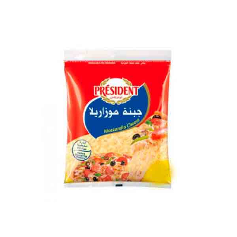 PRESIDENT SHREDDED MOZZARELLA CHEESE 200GM 
