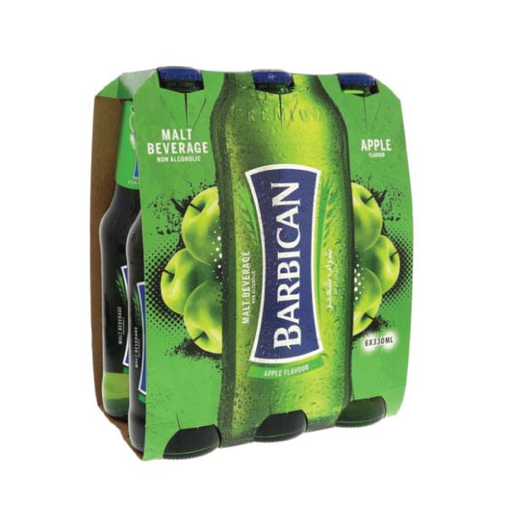 BARBICAN MALT BEVERAGE APPLE 6 X 330ML 