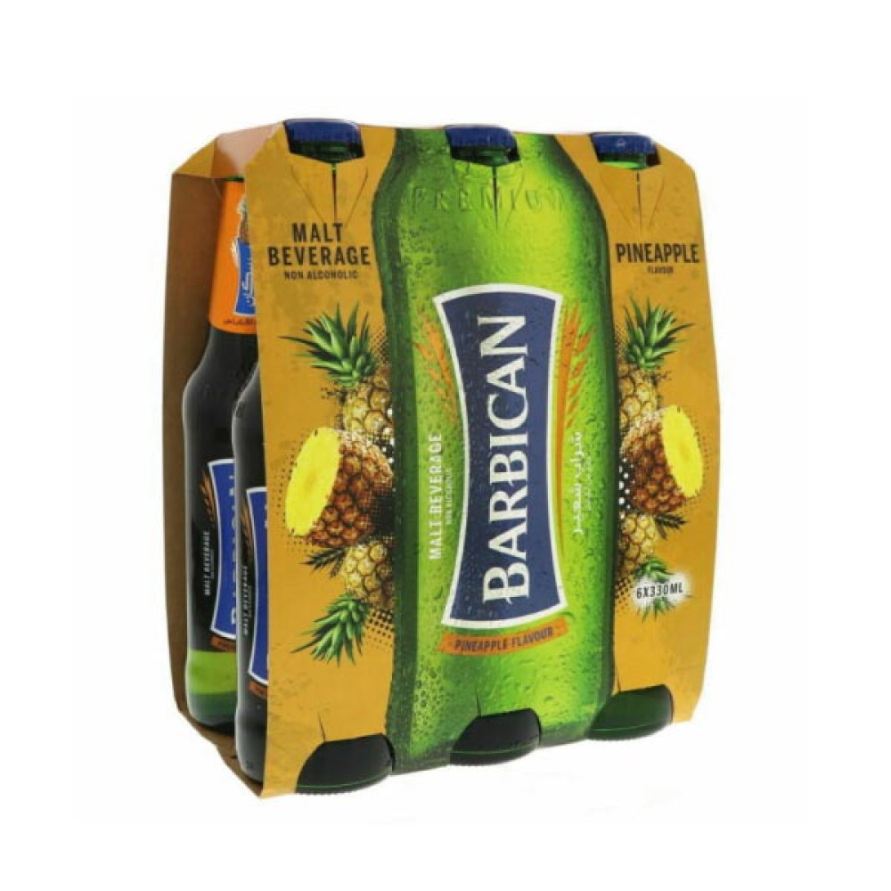 BARBICAN MALT BEVERAGE PINEAPPLE 6 X 330ML 