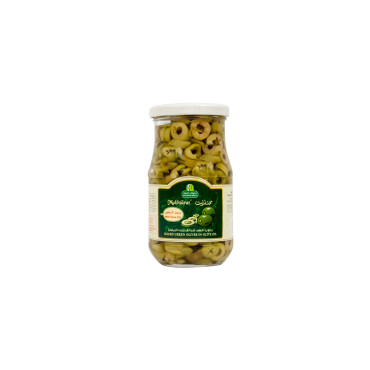 HALWANI SLICED GREEN OLIVES 325GM