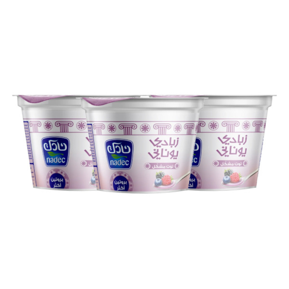 NADEC GREEK YOGURT MIX BERRY 160GM 2 + 1 FREE 