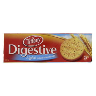 TIFFANY DIGESTIVE LIGHT WHEAT BISCUITS 400GM 